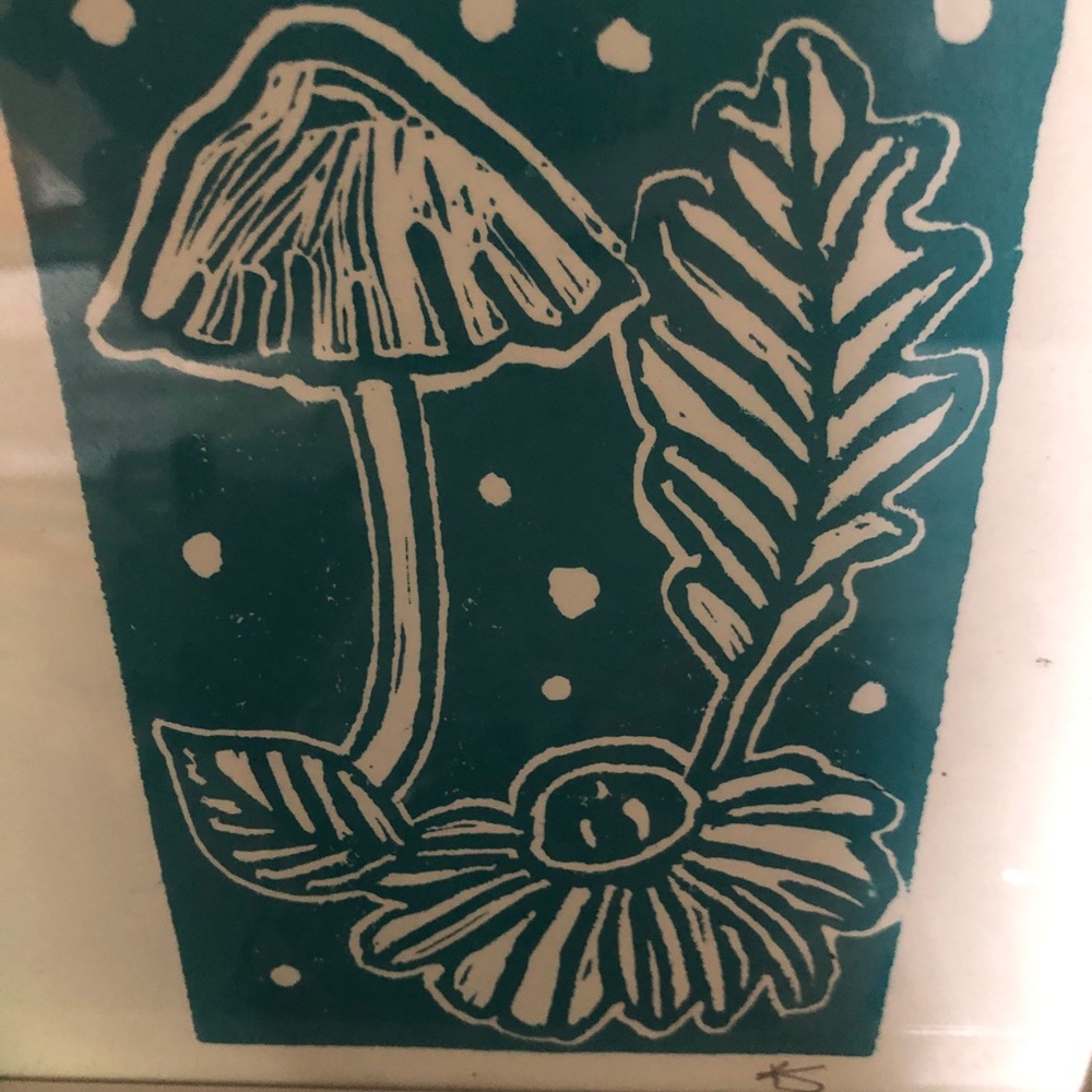 Framed Teal Botanical Art Print - Picture 2 of 4